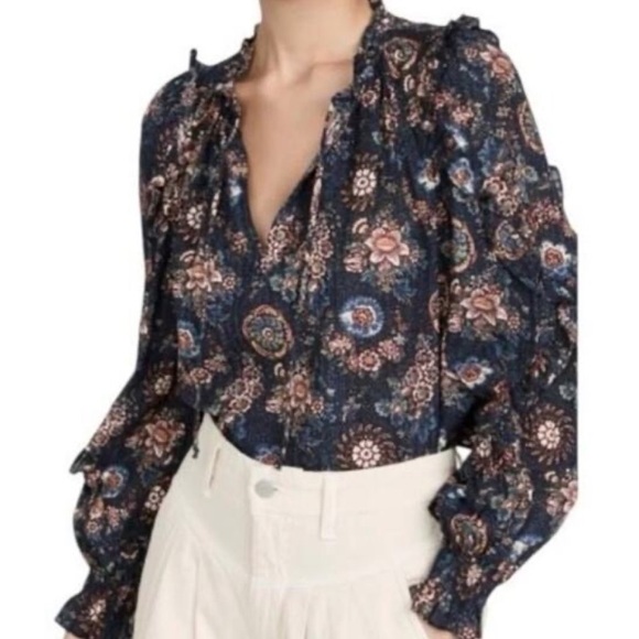 Ulla Johnson Tops - Ulla Johnson Blouse Floral Ruffles XS/S Boho Manet Top